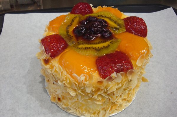 Fruit Custard Sponge
